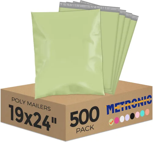Vista 46 de Metronic Sobres de polietileno de 10 x 13 pulgadas, 1200 unidades, bolsas Verde aguacate