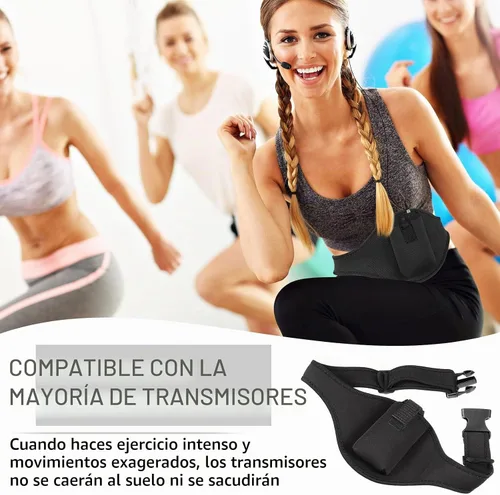 Vista 4 de Jexine Paquete de 8 Cinturones de Micrófono Inalámbrico para Teatro de Neopreno Soporte de Micrófono con Correa Anti-Caída Cinturón Absorbente