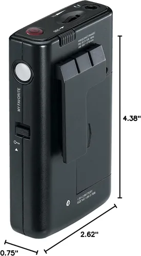 Vista 6 de Sangean DT-200X FM Stereo/AM Digital Tuning Pocket Radio Negro