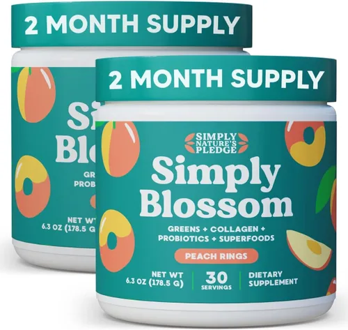 Vista 14 de Simply Blossom Nutrition - Verduras diarias y superalimentos en polvo + colágeno + probióticos para la salud digestiva de las mujeres y alivio