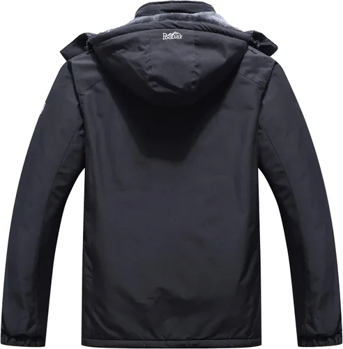 Vista 2 de Pooluly - Chaqueta impermeable de invierno, esquí, snowboard, para hombre, con capucha, rompevientos.