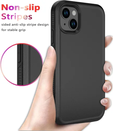 Vista 6 de Diverbox Funda para iPhone 14 [a prueba de golpes] [a prueba de caídas] [protector de pantalla de vidrio templado], funda de protección resistente