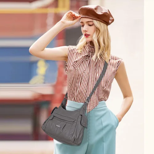 Vista 2 de Angelkiss - Bolsos cruzados para mujer, bolsos de hombro para mujer, bolsos y monederos medianos de piel sintética