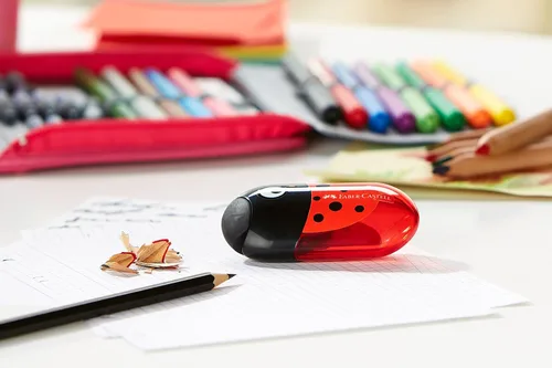 Vista 4 de Faber Castell - Sacapuntas doble con borrador Ladybug by by