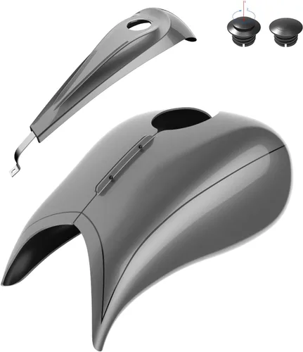 Vista 55 de Fundas de tanque estiradas para whisky ámbar con consola de tablero para Harley Touring Street Glide Road Glide 2014 2015 2016 2017 2018 2019 2020