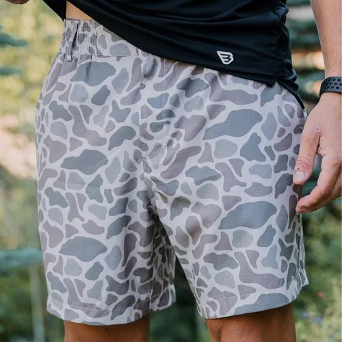 Vista 6 de Burlebo - Pantalones cortos para hombre Camuflaje clásico de ciervo