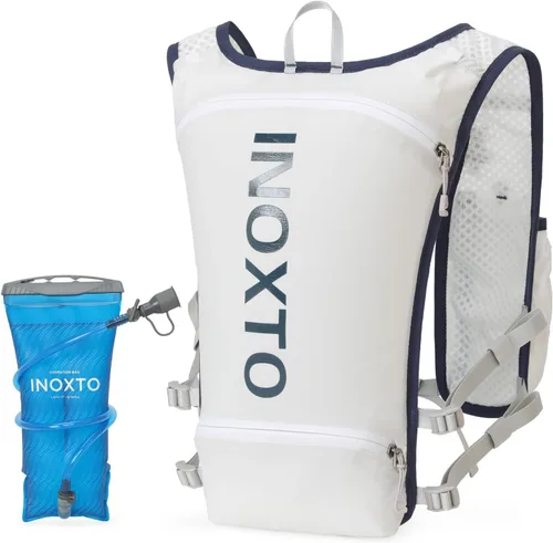 Vista 12 de INOXTO Running Hydration Vest Backpack,Lightweight Insulated Pack with 1.5L Water Bladder Bag Daypack for Trail Hiking Running Cycling Race Marathon