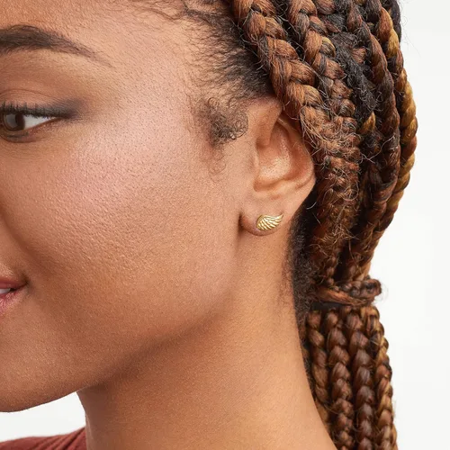 Vista 2 de Morgan & Paige Rhodium 14K Rose Gold 18K Yellow Gold Plated 925 Sterling Silver Angel Wing Stud Earrings Hypoallergenic Adorned for Women