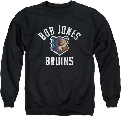 Vista 3 de LOGOVISION Bob Jones University - Sudadera unisex con cuello redondo y logotipo oficial de los Bruins