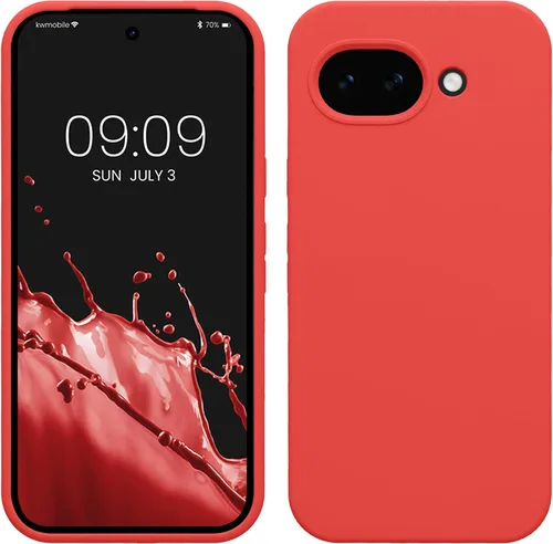 Vista 117 de kwmobile Funda Compatible con Google Pixel 6 Pro - Funda de teléfono de silicona TPU con acabado suave - Azul Arrecife