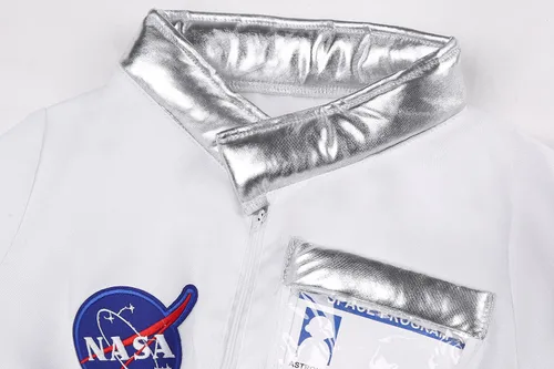 Vista 3 de Disfraz de piloto de la NASA para niños, disfraz de astronauta para niños y niñas, disfraz espacial de simulación, cosplay, regalos de cumpleaños