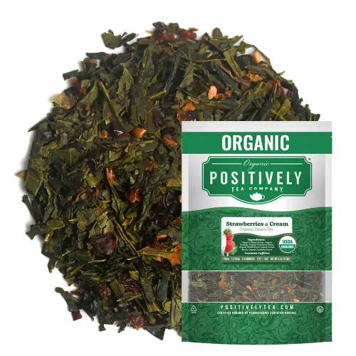 Vista 110 de Bolsas de hojas sueltas para té. Orgánicas por USDA. Positively Tea LLC.