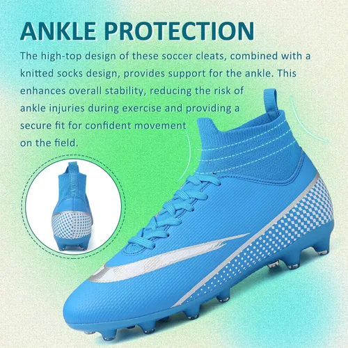 Vista 4 de Tacos de fútbol para hombre y mujer, zapatos de fútbol para interiores y exteriores, para niño grande AG TF