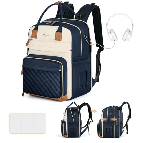 Vista 14 de Mochila para pañales extra grande para 2 niños gemelos, bolsas de viaje para bebé para mamá y papá, 25-37L, expandible, con cambiador, orificio