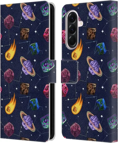 Vista 153 de Head Case Designs Officially Licensed Carla Morrow Colorful Space Dice Patterns Leather Wallet Case Compatible with Samsung Galaxy A07 4G