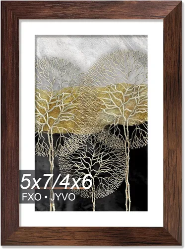 Vista 58 de Fxojyvo Marco de Fotos de 4x6, Muestra Foto de 3.5x5 con Paspartú o 4 x 6 Sin Paspartú, Liviano y de Alta Transparencia Marco de 4 por 6 para Pared