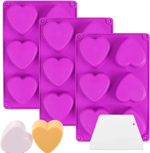 Vista 7 de Paquete de 3 moldes de barra de granola de silicona de 8 cavidades, molde rectangular de barra de proteínas de silicona para hornear barra