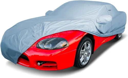 Vista 35 de iCarCover Funda de auto premium para Mitsubishi Lancer 2001-2017, resistente al agua, para todo clima, ajuste personalizado, para interior y plateado