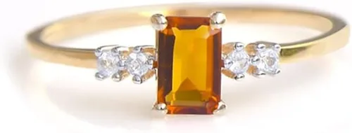 Vista 3 de YoTreasure Healing Crystal Citrine Ethiopian Opal Green Onyx London Blue Topaz Rhodolite Garnet Moonstone Tanzanite 10K YellowRose Gold Engagement