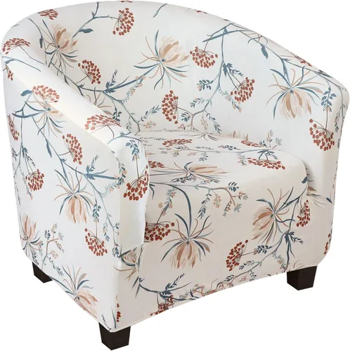Vista 39 de SearchI Funda Elástica para Silla Club, Fundas Elásticas para Silla Barrel, Fundas Estampadas para Silla Tub, Funda de Elastano Suave para Sillón