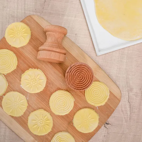 Vista 6 de Sello Corzetti Tradicional Madera Croxetti Pasta Sello Tortelloni Mano Tortelloni Madera Tortelloni Sello Corzetti Prensa Molde Pasta Fresca