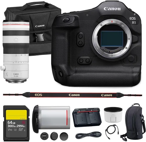 Vista 9 de Canon EOS R1 Cámara sin espejo Flagship Full Frame 24.2MP Sensor 6K Video Dual Pixel AF Disparo de alta velocidad profesional (6577C002) Canon RF