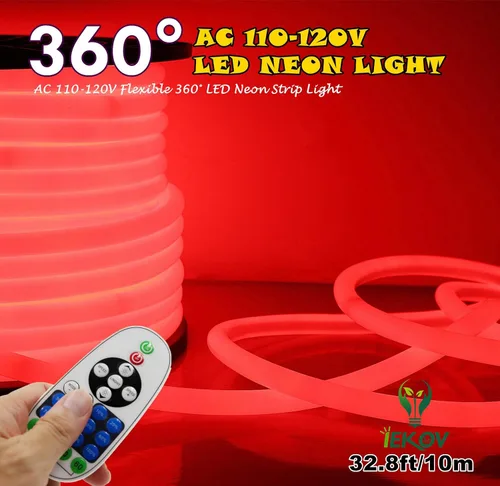 Vista 23 de Adaptador de fuente de alimentación con receptor IR+23 teclas de control remoto para 360° LED NEON Light (16.4 ft-65.6 ft)