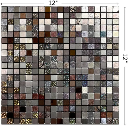 Vista 2 de Azulejo autoadhesivo contra salpicaduras de 10 hojas para cocina, azulejos autoadhesivos, pegar en tocadores de baño, chimenea, mesa de lavandería