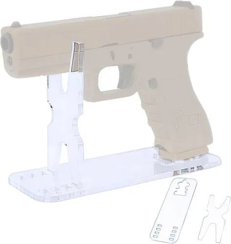 Vista 11 de OCQOTAT Estante de Exhibición de Pistola de Acrílico - Soporte de Pistola Ajustable, Soporte de Pistola Transparente Negro para Pistola de Mano