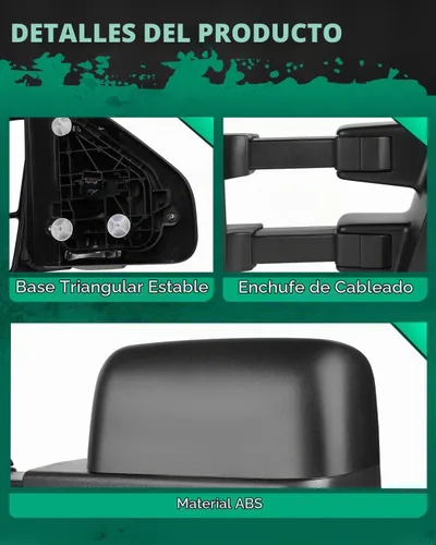 Vista 5 de SCITOO - Espejos retrovisores laterales eléctricos para camioneta Ford F-150 modelos 2004 a 2014, con calefacción y direccionales 2004-2014 F-150