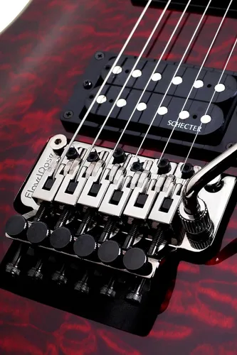 Vista 8 de Schecter Guitarra Eléctrica Omen Extreme-6 FR - Cereza Negra