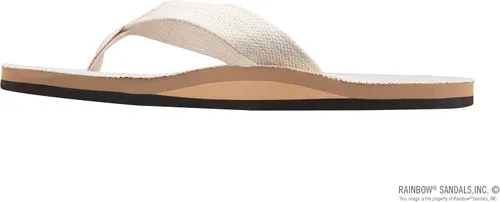 Vista 2 de Rainbow Sandalias de cáñamo para hombre de una sola capa, correa ancha con arco
