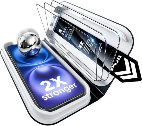 Vista 12 de ESR Paquete de 3 protectores de pantalla para iPhone Air, grado militar, inastillables, dureza 9H, vidrio templado de cobertura completa para iPhone