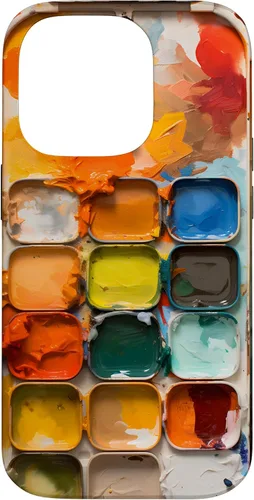 Vista 17 de Pinturas de acuarela y paleta de pintura, funda colorida para el iPhone 17