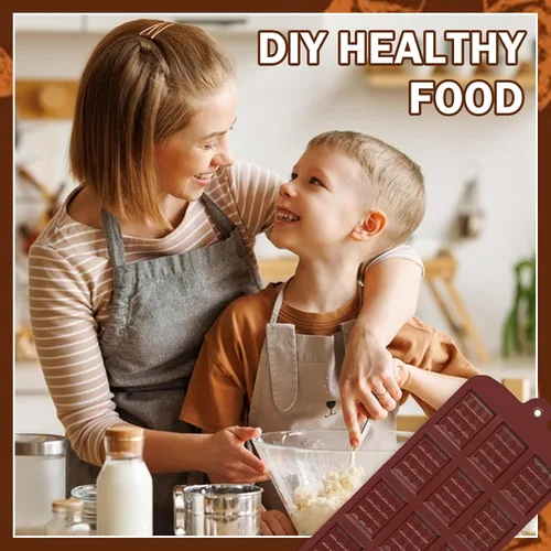Vista 7 de 2 moldes de chocolate para romper parte, moldes de silicona para proteínas de caramelo y barras energéticas, fáciles de liberar, de grado