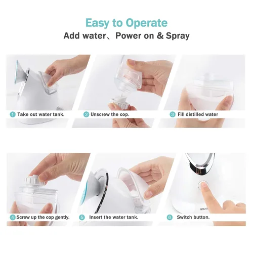 Vista 8 de EZBASICS Cepillo de limpieza facial incluido con vaporizador facial
