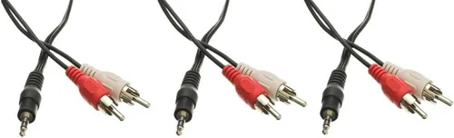 Vista 11 de Cable de audio estéreo macho a doble RCA macho (derecho e izquierdo), 6 pies - Paquete de 3