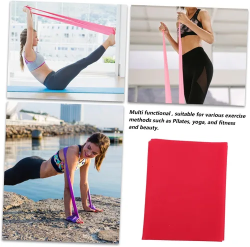 Vista 9 de Alipis Banda elástica de resistencia TPE para yoga para estiramiento de fitness y entrenamiento de fuerza, banda de ejercicio para hombros, piernas