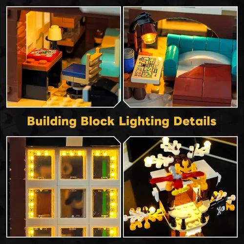 Vista 4 de Kyglaring Kit de luz LED compatible con bloques de construcción Lego 21330, sonido original mejorado de película y control remoto, accesorios