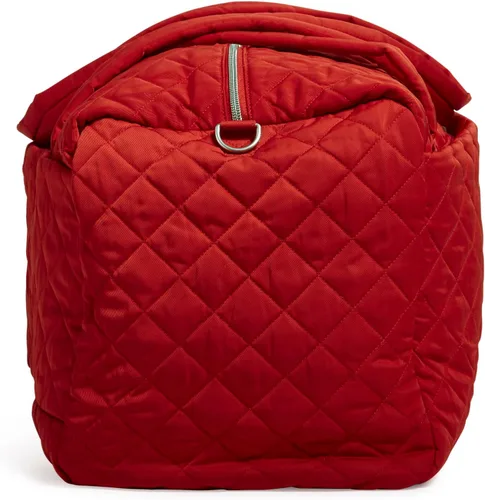 Vista 2 de Vera Bradley Bolsa de viaje grande de sarga de rendimiento para mujer, Rojo cardenal
