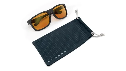 Vista 6 de GUNNAR Gafas de juego - Intercept Onyx Amber Max Lens - Bloqueo de luz azul alivia el ojo seco