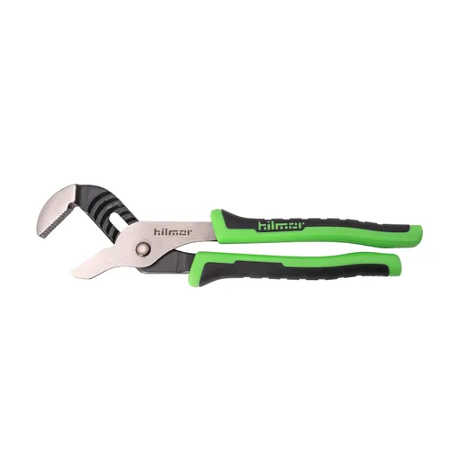 Vista 2 de Hilmor Alicates de lengüeta y ranura de 10 pulgadas con mango de goma, negro y verde, GJP10 1885367