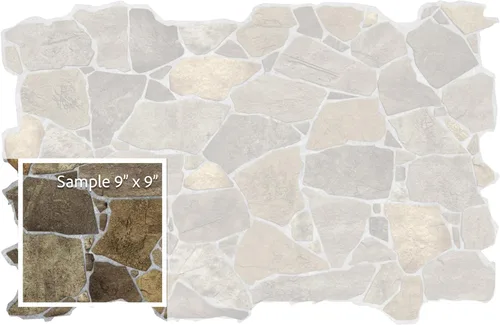 Vista 25 de Dundee Deco Paneles de pared 3D de piedra sintética de PVC marrón, 3.2 pies x 2.1 pies (98cm x 63cm), paquete de 10, decoración de paneles de pared