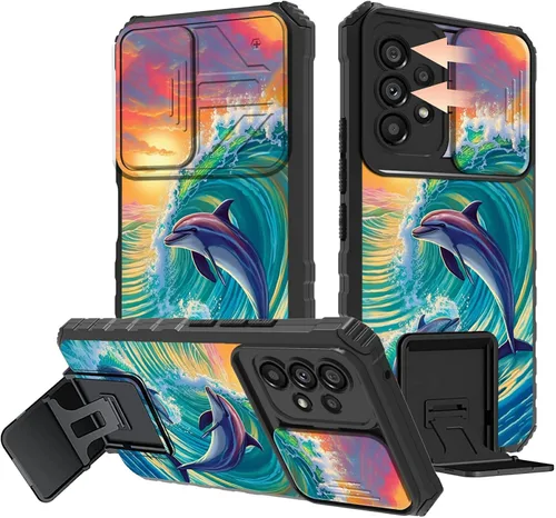 Vista 54 de Funda protectora resistente de doble capa para Samsung A14 5G (parte trasera con textura antideslizante), TPU suave a prueba de golpes, para Samsung