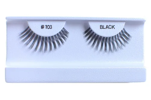 Vista 17 de 100 pares de pestañas postizas 100% cabello humano negro natural #412
