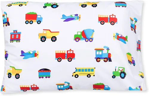 Vista 7 de Wildkin Funda de almohada para niños 100% algodón, suave, transpirable y tamaño estándar (20 x 30), parche de fresa