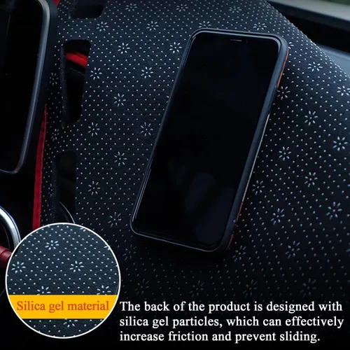 Vista 6 de Cubierta de tablero personalizada para Kia Optima 2016, 2017, 2018, 2019, 2020, decoración interior antideslizante, protector de rayos UV, Negro