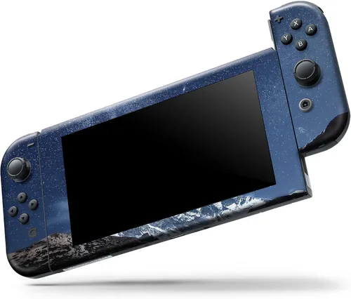 Vista 2 de Compatible con Nintendo Switch Console Bundle - Calcomanía protectora de vinilo extraíble resistente a los arañazos - Cubierta de montura estrellada
