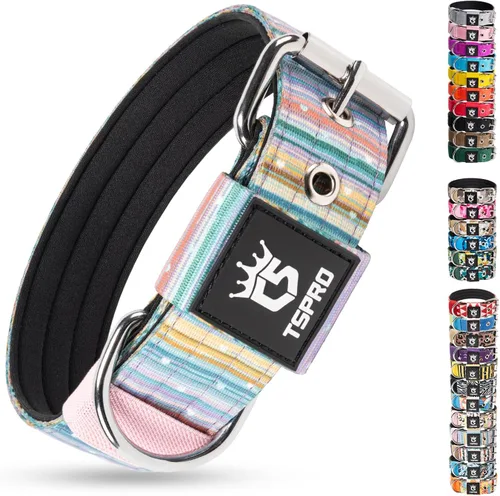 Vista 26 de TSPRO Collar Táctico para Perro de 1.25 Pulgadas de Ancho Collares Gruesos para Perro con Hebilla de Metal de Servicio Pesado, Duradero, Fuerte