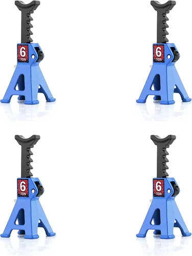 Vista 12 de 1/24 RC Toy Jack Stands 1/18 Simulación 6 Ton Metal Ajustable Mini Jack Soporte para 1:18 1:24 Escala Crawler Car Axial SCX24 Kyosho Tamiya HSP Negro